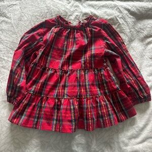 Girls Crewcuts red plaid top - excellent condition